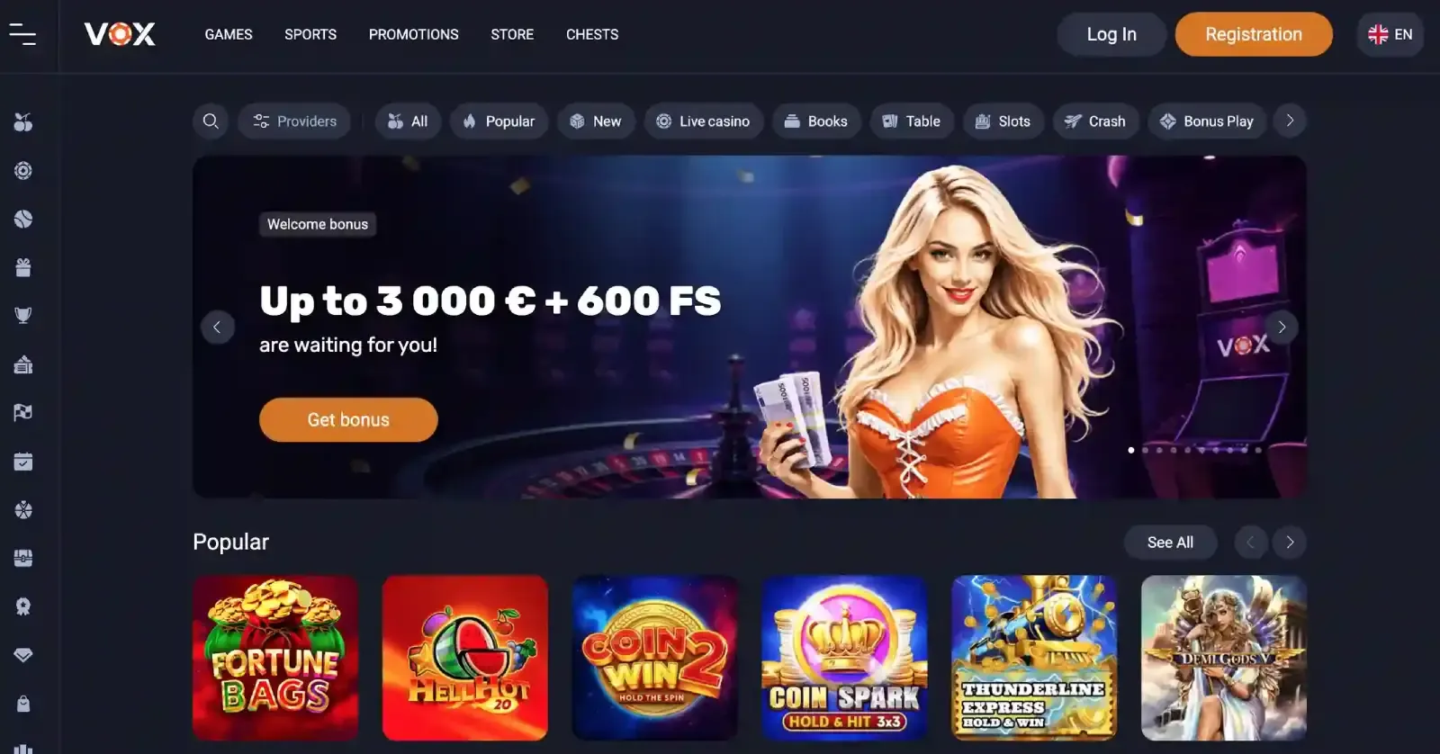 Vox Casino screenshot 2